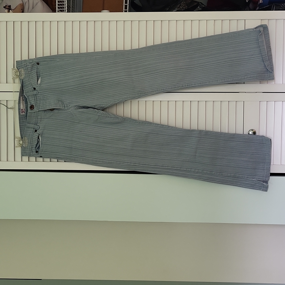 Light Blue Pinstripe Joe Jeans from the 2000s